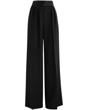 Rebecca Vallance Eclipse Satin-Panelled Wide-Leg Pants - Black