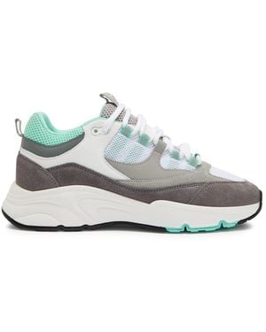 Cleens Aero Runner Panelled Mesh Trainers - White