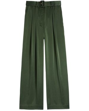 Zimmermann Wide-Leg Silk Pants - Green