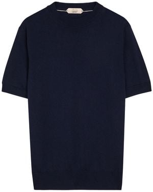 Aurélien Knit Merino Wool T-Shirt - Blue
