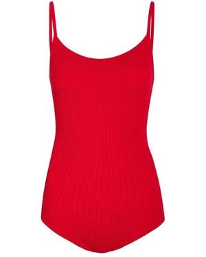 Hunza G Coverage Pamela Crinkle Swimsuit - Red