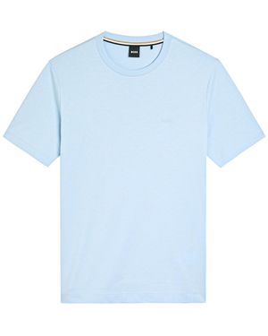 BOSS Logo Cotton T-Shirt - Blue