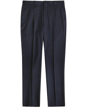 Sunspel Straight-Leg Wool Trousers - Blue
