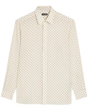 Tom Ford Paisley-Print Silk Shirt - White