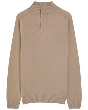 Aurélien City Wool And Cashmere-Blend Jumper - Brown