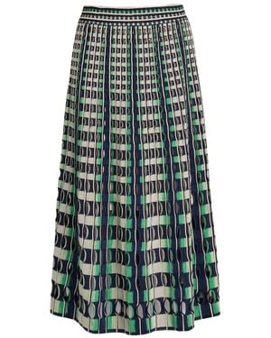 Jonathan Simkhai Drue Textured Gingham Knit Midi Skirt - Green