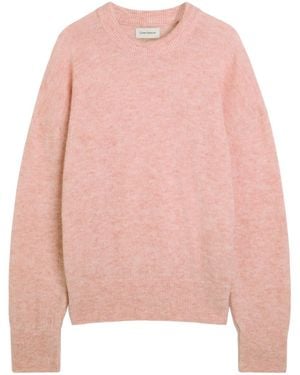 Oliver Spencer Burley Melange Brushed Wool-Blend Jumper - Pink