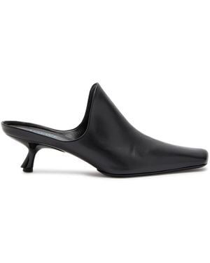 Loewe Emily 45 Leather Mules - Black