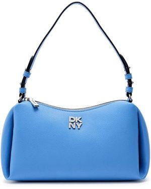 DKNY Remy Grained Leather Shoulder Bag - Blue