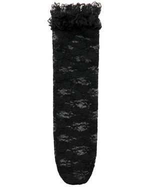 Self-Portrait X Christopher Kane Ruffle-Trimmed Lace Socks - Black