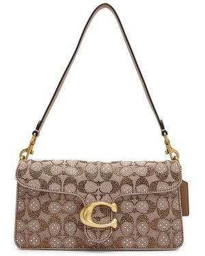 COACH Tabby 26 Embellished Leather Shoulder Bag - Metallic