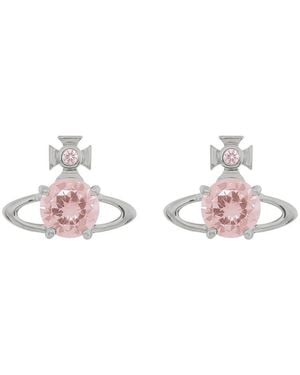 Vivienne Westwood Reina Crystal-Embellished Orb Stud Earrings - Pink
