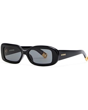 Jacquemus X Linda Farrow Luxe La Rond Carré Rectangle Sunglasses - Black