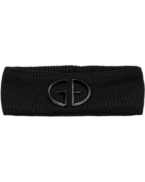 Goldbergh Logo-Embroidered Rib-Knit Headband - Black