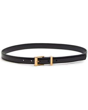 KHAITE Manhattan Leather Belt - Black