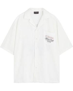 Club 1984 San Andreas Printed Satin Shirt - White