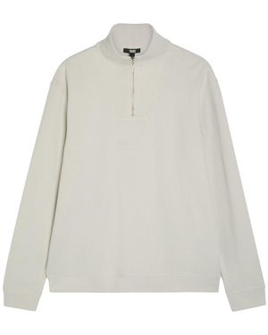 PAIGE Orion 1/4 Zip Cotton-Blend Sweatshirt - White