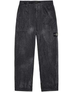 Stone Island Sprayed Straight-Leg Nylon Trousers - Grey