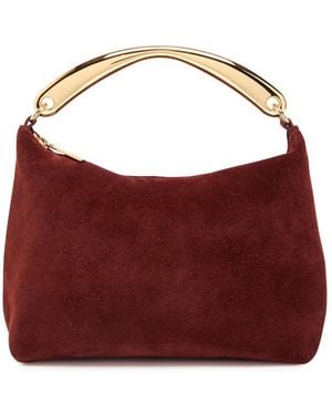 Mansur Gavriel Hera Suede Top Handle Bag - Purple
