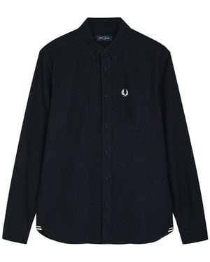Fred Perry Oxford Logo-Embroidered Cotton Shirt - Blue