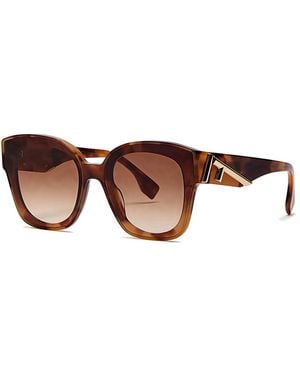 Fendi Oversized Cat-Eye Sunglasses - Brown
