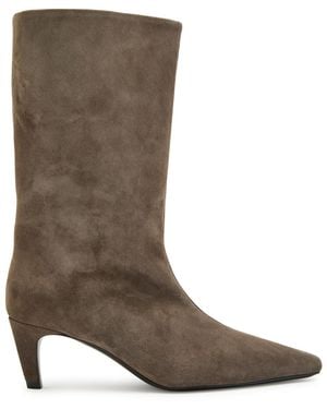 Jude Cave 40 Suede Mid-Calf Boots - Brown