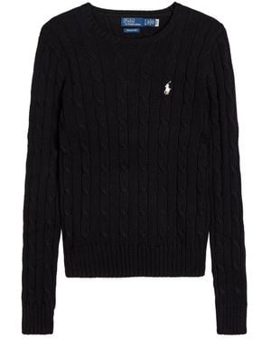 Polo Ralph Lauren Cable-Knit Cotton Jumper - Black