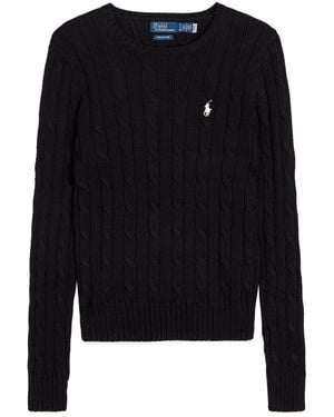 Polo Ralph Lauren Cable-Knit Cotton Sweater - Black