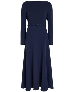 Roland Mouret Belted Wool Midi Dress - Blue