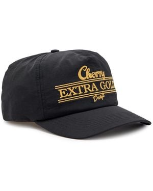 CHERRY LA Extra 5 Panel Embroidered Nylon Cap - Black