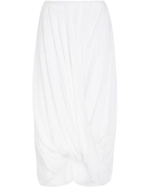 TOTEME Cocoon Cotton-Blend Midi Skirt - White