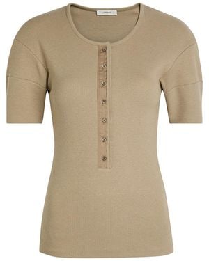 Lemaire Ribbed Cotton-Blend Top - Natural