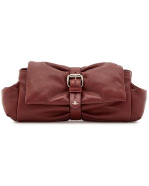 Vivienne Westwood Hazel Treasure Padded Leather Clutch - Red