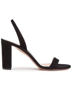 Aquazzura So Nude 85 Suede Sandals - Black