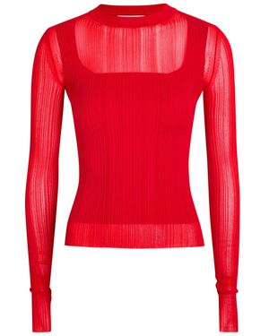 Sportmax Ribbed Fine-Knit Top - Red