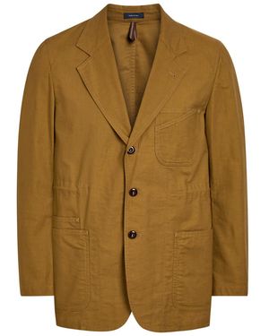 Drake's Cotton-Twill Blazer Jacket - Green