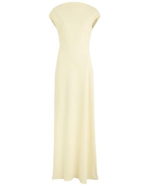Odd Muse Drape Back Twill Maxi Dress - Yellow