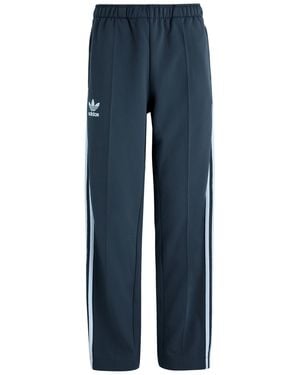 adidas Striped Logo Jersey Track Pants - Blue