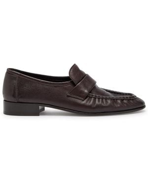 The Row Soft Leather Loafers - Brown