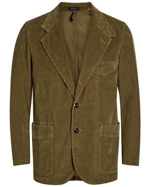 Drake's Corduroy Blazer - Green