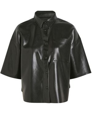 Citizens of Humanity Frances Faux Leather Shirt - Black