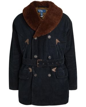 Polo Ralph Lauren Quilted Belted Corduroy Coat - Black