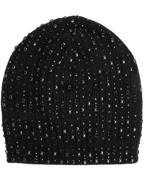 Amiri Crystal-Embellished Ribbed-Knit Beanie - Black