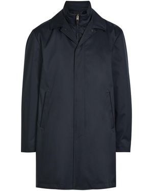Canali Layered Woven Coat - Blue