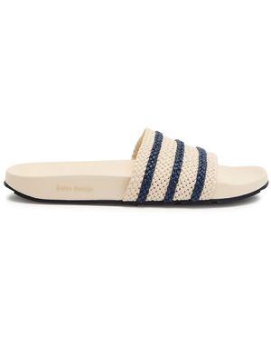 Wales Bonner Adidas X X Adilette Leather Sliders - White