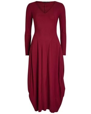 High At-Length Stretch-Jersey Midi Dress - Red