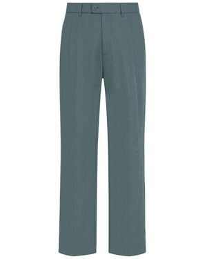 Percival Tailored Straight-Leg Woven Pants - Blue