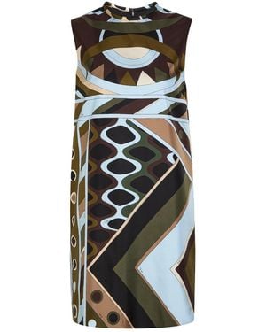 PUCCI Printed Silk Mini Dress - Black
