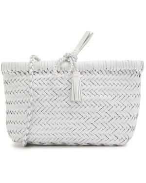 Dragon Diffusion Minsu Woven Leather Cross-Body Bag - Gray