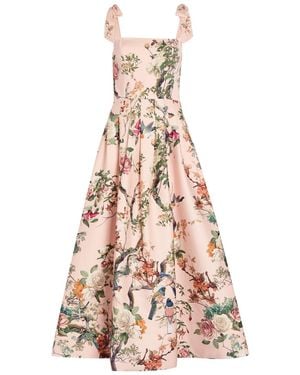 Alice + Olivia Hana Floral-Print Stretch Cotton-Sateen Midi Dress - Pink